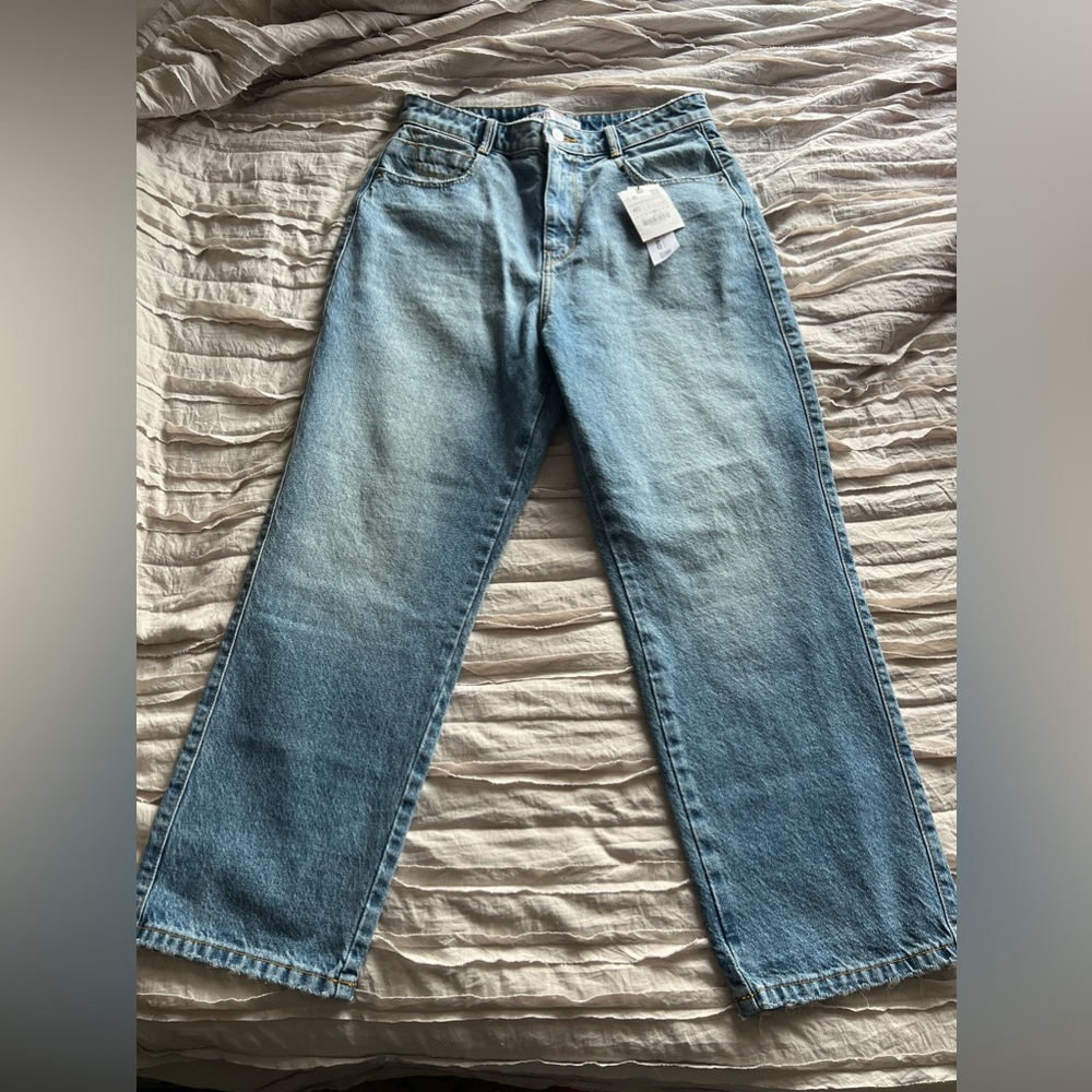 Zara High Rise Straight Jeans